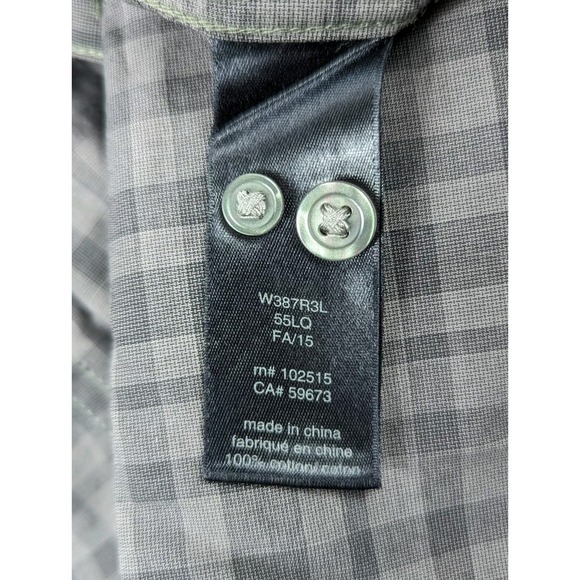 Size‎ XL John Varvatos Button Down Shirt Mens Gray Casual Long Sleeve USA - Picture 8 of 9